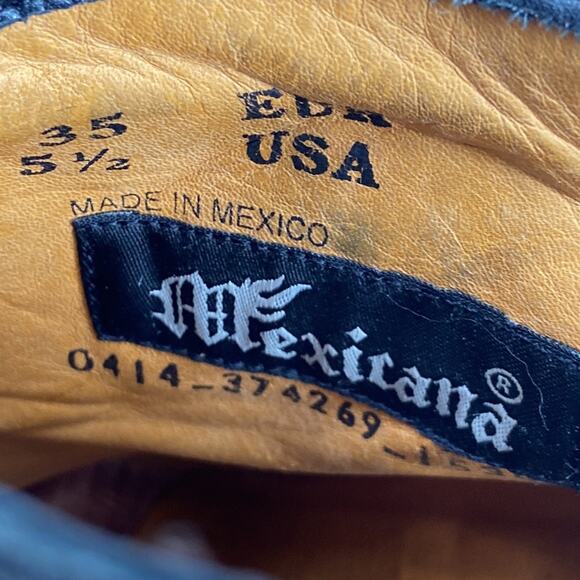 Mexicana old gringo black leather studded ankle boots - Picture 10 of 12